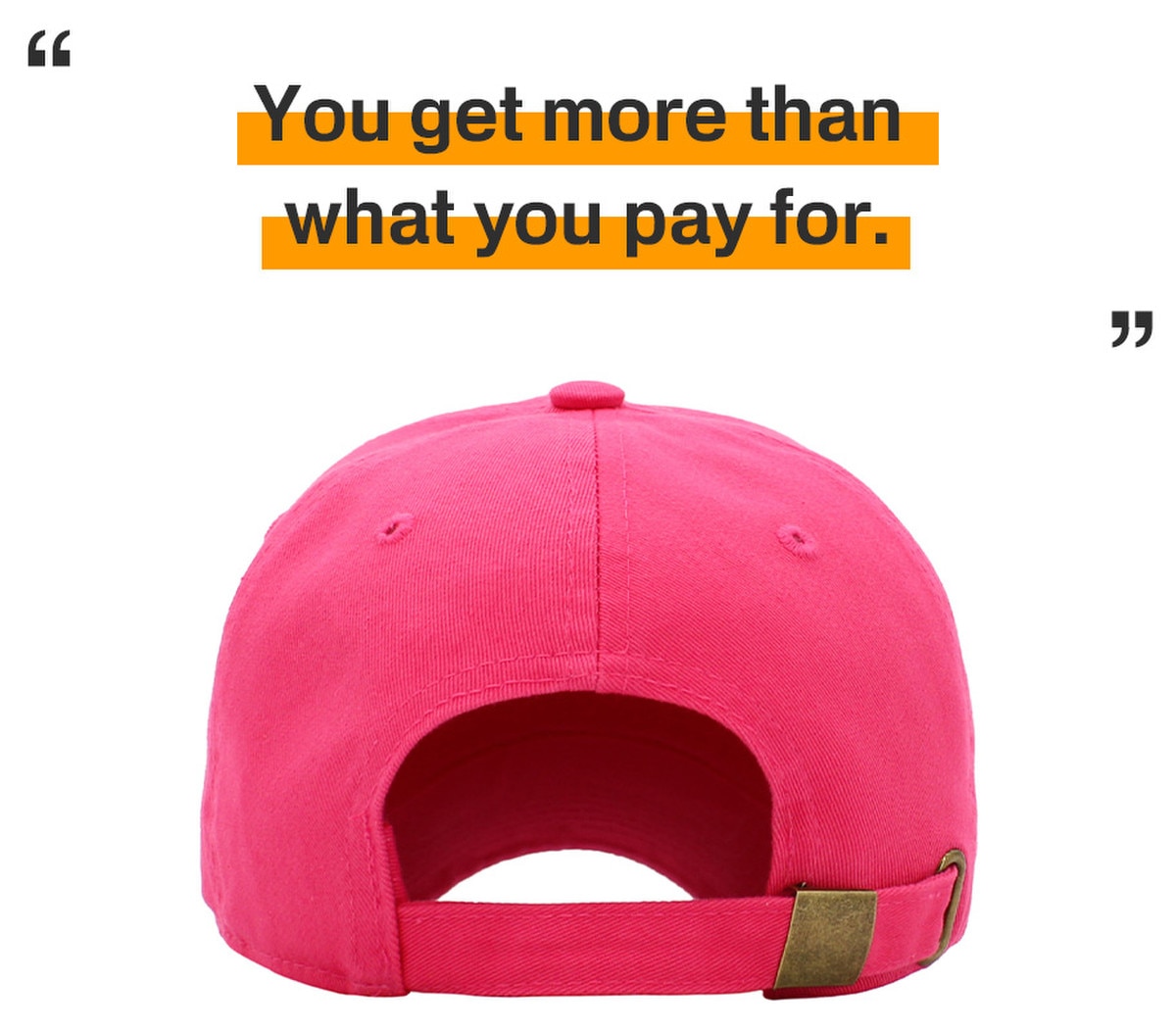Hot Pink Low Profile Baseball Caps Back View